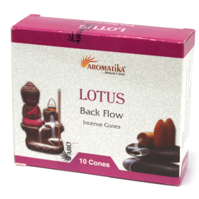 12x Aromatica Backflow Incense Cones - Lotus