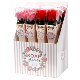 12x Ready to Retail Soap Flower - Medium Rose