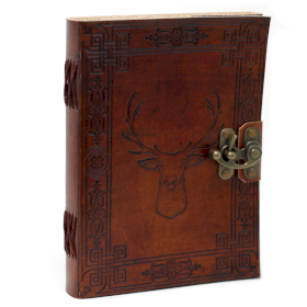 Leather Stag Notebook  (20x15 cm)