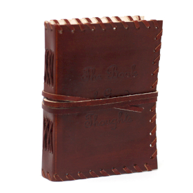 Leather Book of Thoughts with Wrap Notebook (15x10cm)
