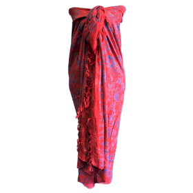 4x Bali Block Print Sarong - Tropical (4 Assorted Colours)