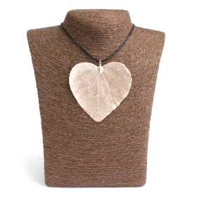 Necklace - Heart Leaf - Lavender