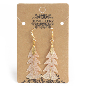 Earrings - Festive Fir Leaf - Gold