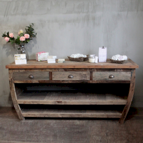 Centerpiece Recycled Wood Table - 180x60x80cm
