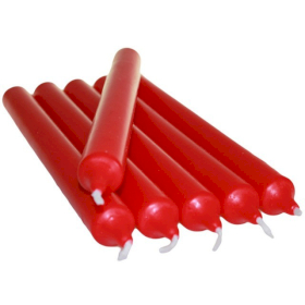 100x Bulk Dinner Candles - Red