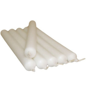 100x Bulk Dinner Candles - White