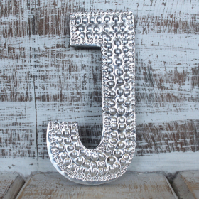 4x Sm Arty Aluminum Letters - J