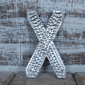 4x Sm Arty Aluminum Letters - X