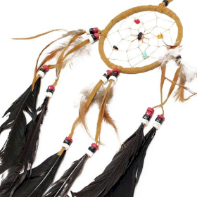 6x Bali Dreamcatchers - Medium Round - Cream/Coffee/Choc