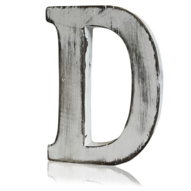 4x Shabby Chic Letters - D