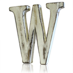4x Shabby Chic Letters - W