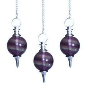 3x Sphere Pendulums - Purple Fluorite