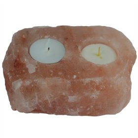 Himalayan Salt Candle Holder - 2 holes