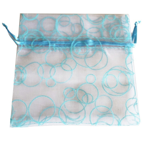 30x Bubble Organza Bag - Baby Blue