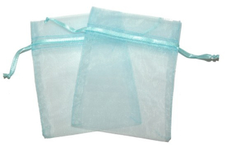 30x Med Organza Bags - Pale Blue