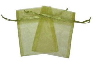 30x Med Organza Bags - Green