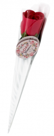 single stem rose soap flower