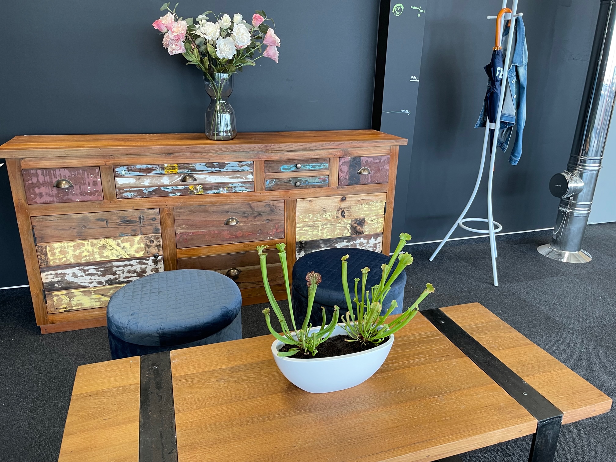 reclaimed wood office table