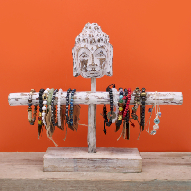 Wooden Bracelet and Necklace Display Stand