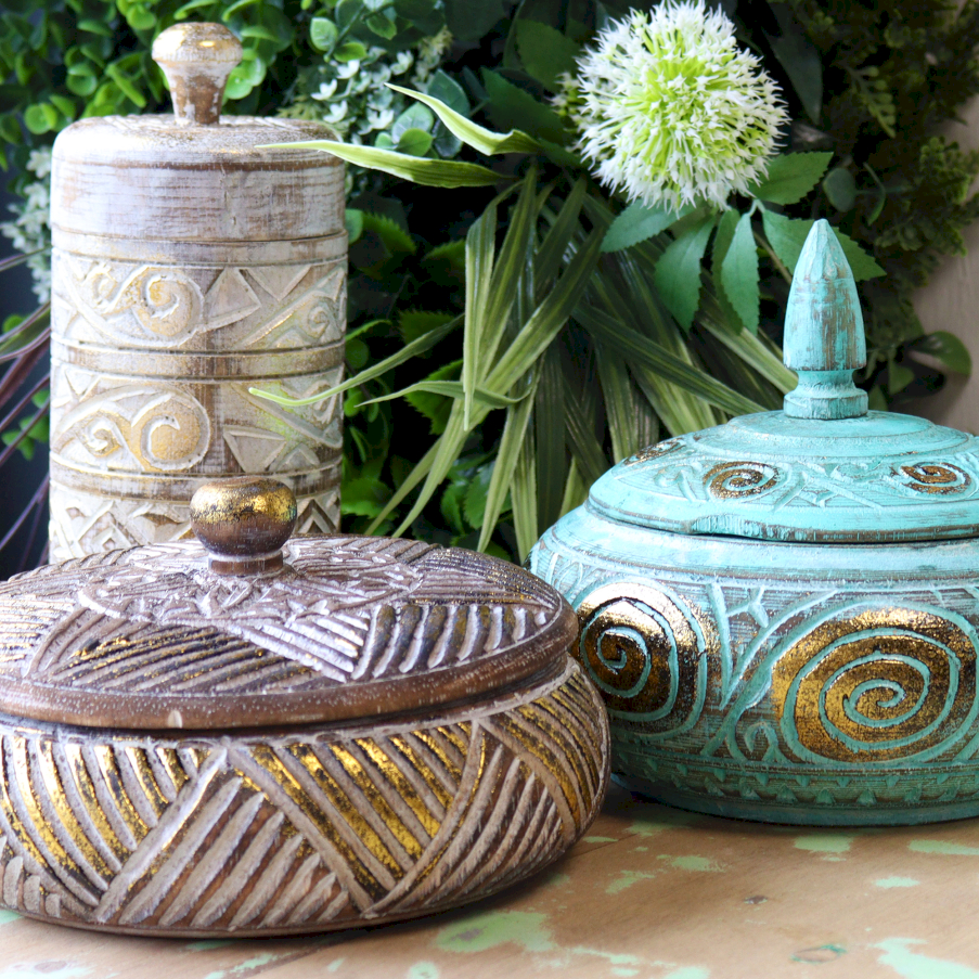 Trinket Wooden Jars Wholesale