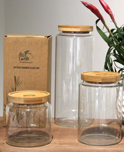 Bamboo Glass Jars Wholesale