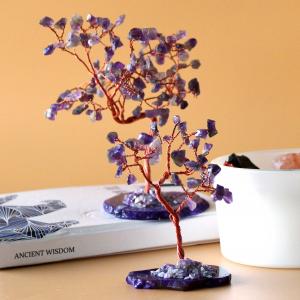 Wholesale Amethyst Gemstone Tree with Agate Base