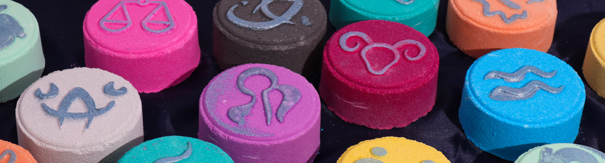Zodiac Bath Fizzers with Horoscope