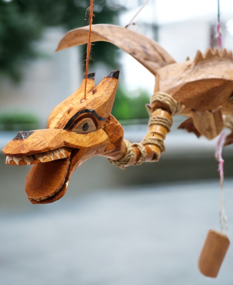 Hanging Coconut Dragon Mobiles