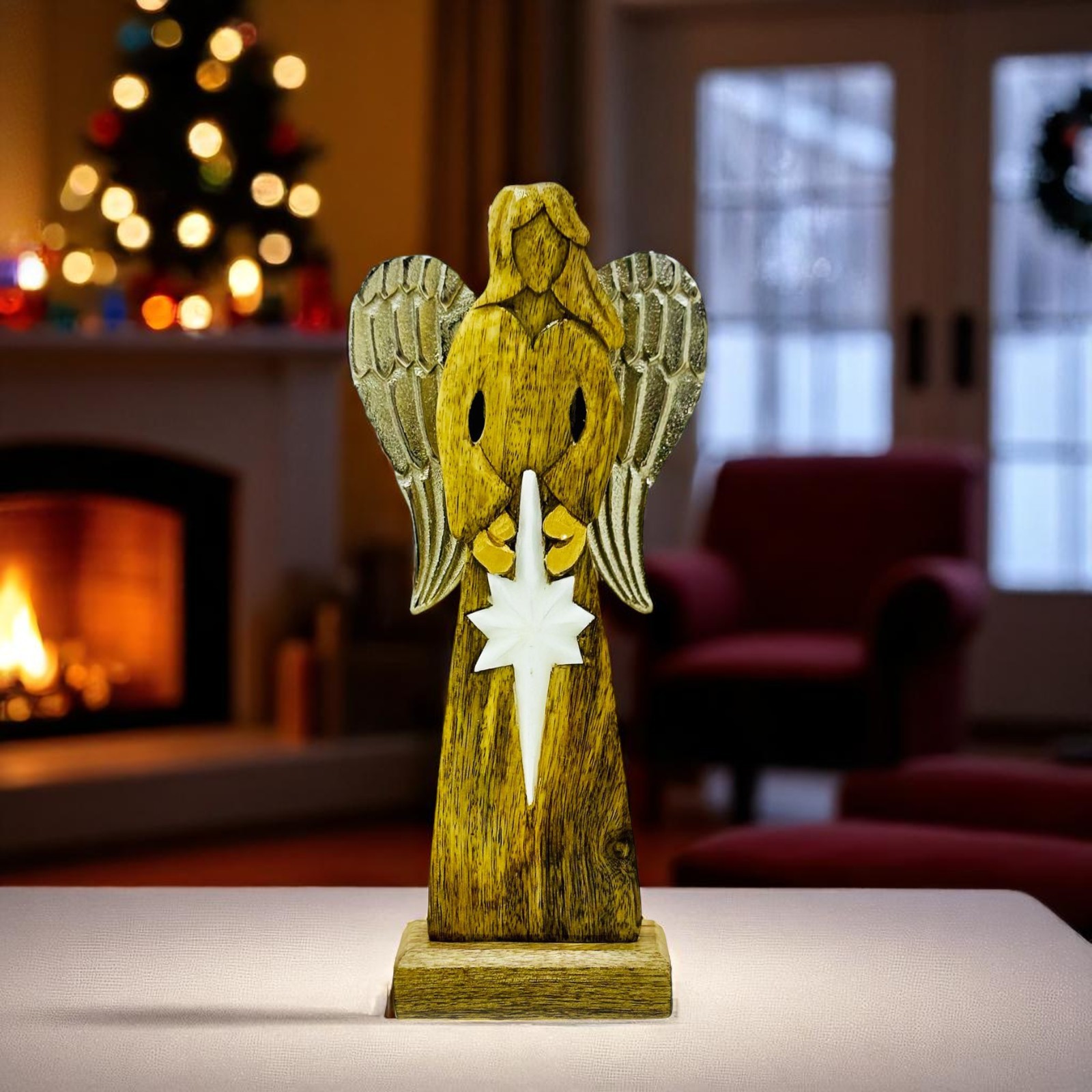 Mango Wood Angels – Handcrafted Guardians of Peace
